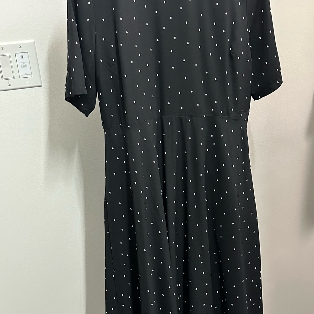 Elegant RW Black Polka Dot Dress
